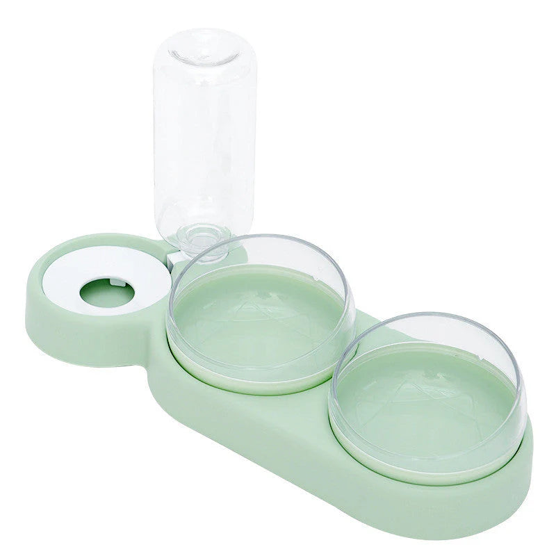 3-in-1 Deluxe Futterstation für Haustiere – Futternapf, Wasserspender & Snackaufbewahrung