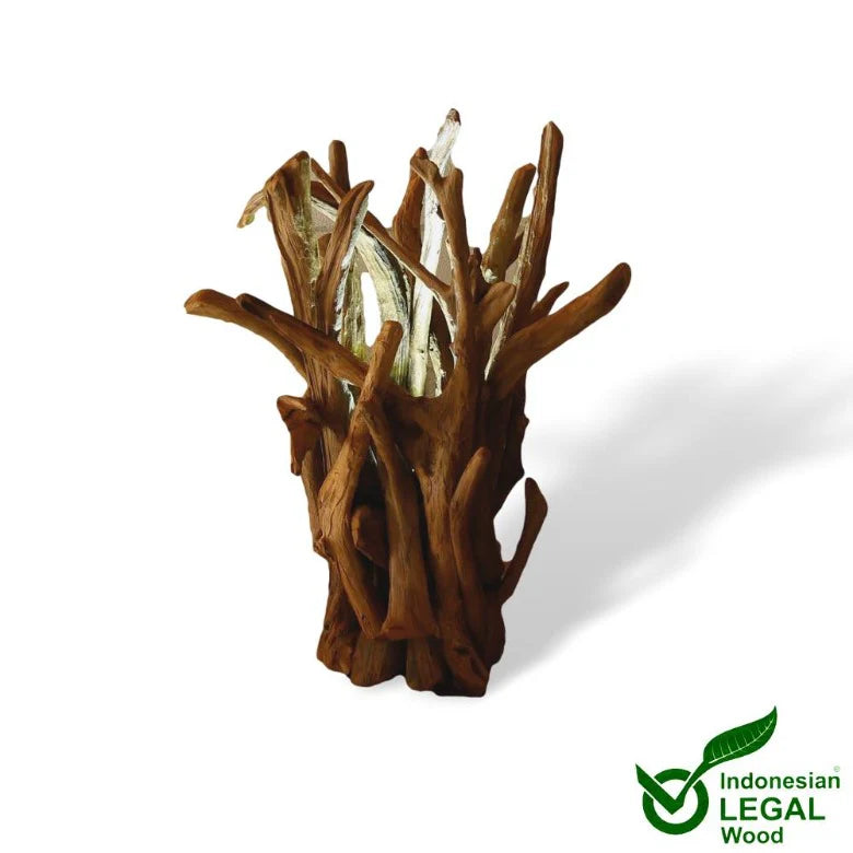 Lampada da tavolo in legno di mare ACE Altezza 60 cm