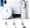 ECOVACS DEEBOT T30S Combo Robot aspirapolvere con funzione di lavaggio e aspirapolvere portatile a batteria, stazione di pulizia tutto in uno, 11000Pa, tecnologia ZeroTangle, pulizia dei bordi TruEdge, lavaggio del mop con acqua calda
