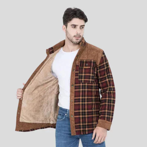 Giacca invernale da uomo con fodera in pile
