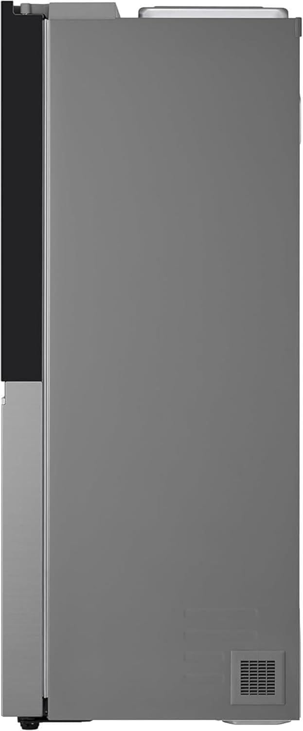 LG GSGV81PYLL Frigorifero Side by Side, Classe E, 635 L, Instaview, Frigorifero con congelatore, Dispenser ghiaccio, ghiaccio tritato, acqua, Total NoFrost, Smart Inverter Compressor, Wi-Fi