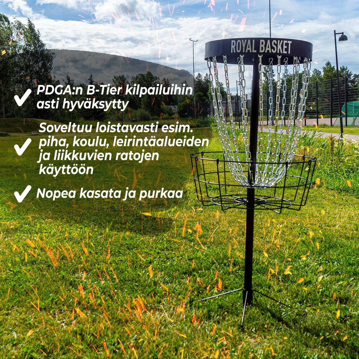 Viking Discs Royal Basket Discgolf Korb, Black Edition