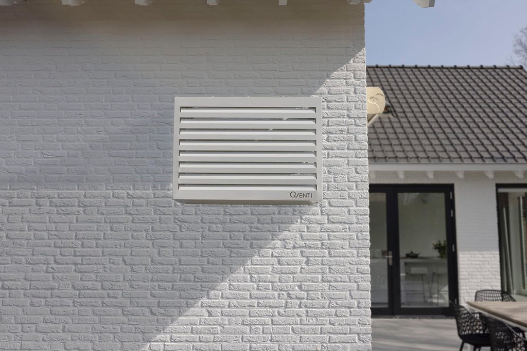 Copertura Qventi per condizionatore - Antracite/Grigio - Alluminio - Griglia di protezione - Rivestimento - Facile montaggio - Taglia S - Dimensioni esterne (LxPxH): 100 x 50 x 75 cm