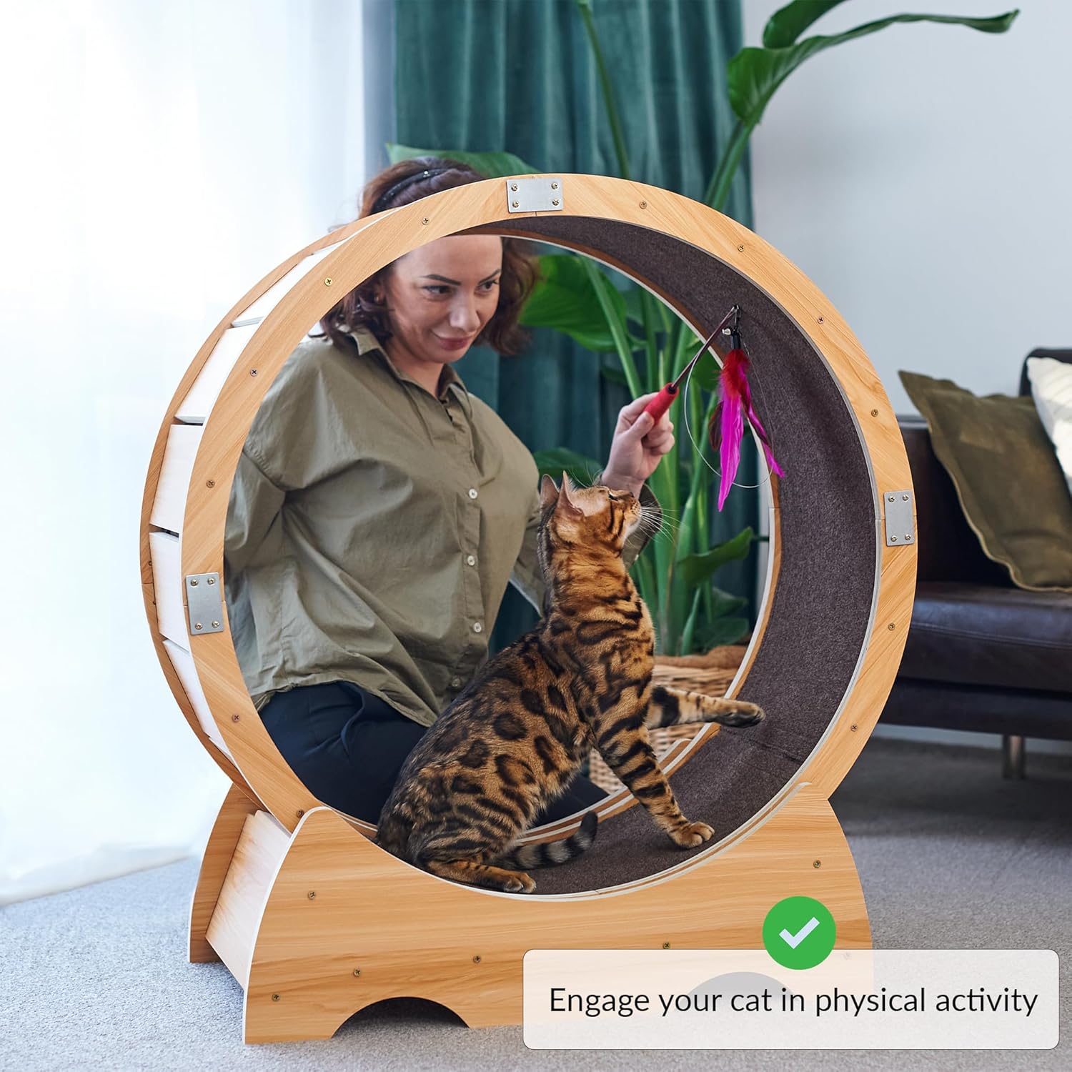 Ruota per gatti grande | Ruota per gatti | Tapis roulant per gatti | Ruota grande per gatti da interno | Giocattolo per l'attività del gatto | Ruota per gatti da interno | Ruota per gatti
