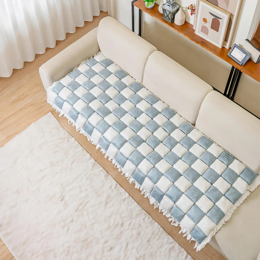 Kuschelige Karomuster Haustier-Decke für Sofa- und Mbel-Schutz