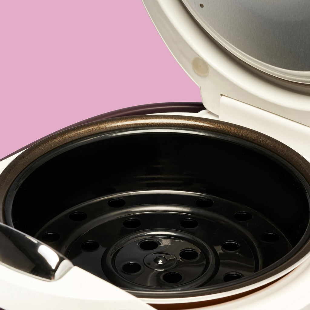 REISHUNGER Cuociriso digitale piccolo, nero | Da 0,6 L fino a 3 persone | Funzione mantenimento calore, timer e pentola premium | Multicooker e vaporiera piccoli, 8 programmi, tecnologia a 7 fasi