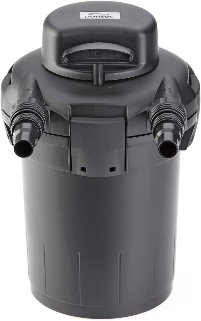 Pontec 57146 PondoPress Set 10000 - Druckfilter-Komplettset inklusive Filterpumpe und UVC-Technik / Teichfilter / Außenfilter