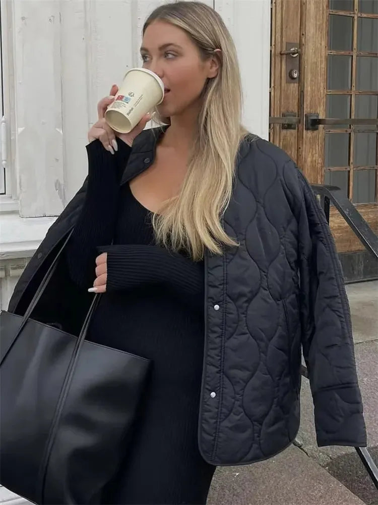 Lssige lockere Winterjacke