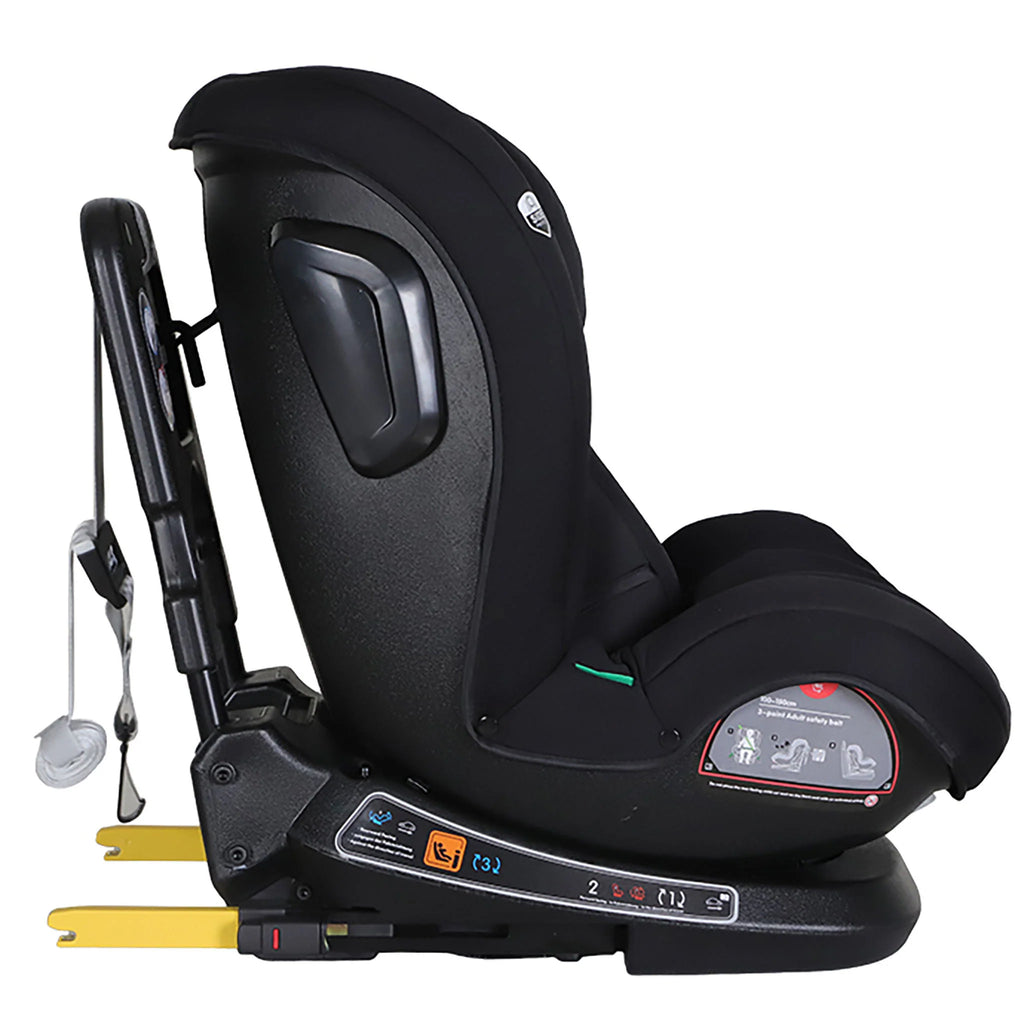 Kikid Seggiolino auto Premium 40-150cm i-Size 360 ISOFIX R129, nero