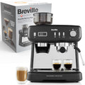 Breville Barista Max Macchina da caffè con braccio per espresso | Macchina da caffè espresso con macinacaffè integrato e montalatte | Serbatoio dell'acqua da 2,8 l | Pompa italiana da 15 bar | Acciaio inossidabile [VCF126X]
