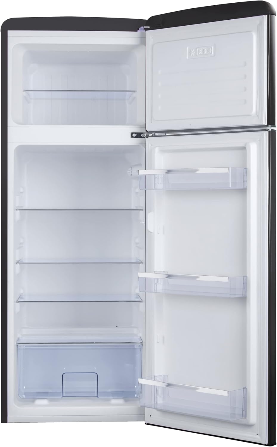 Amica KGC 15632 T Frigorifero con congelatore Retro / Ice Blue (Turchese) / 144 cm (A) x 55 cm (L) x 62 cm (P) / Design retrò / Frigorifero con congelatore