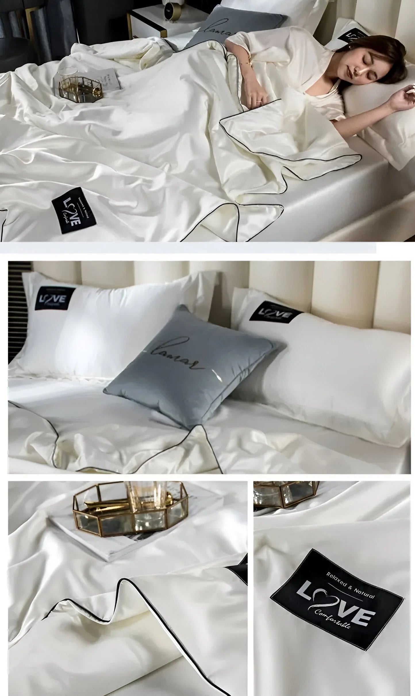SilkyLux Satin-Bettwsche – Weiche & Atmungsaktive Decke für Ganzjhrigen Komfort