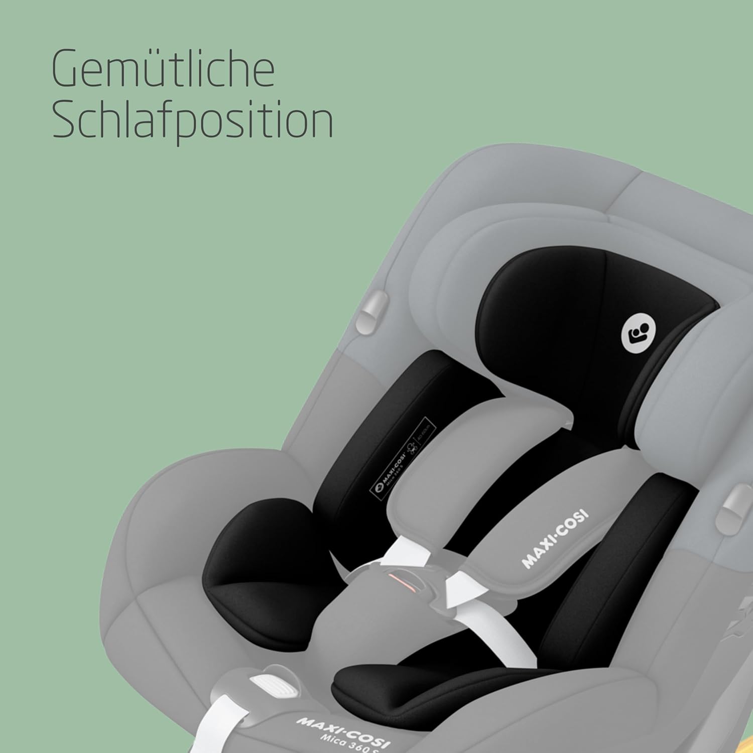 Maxi-Cosi Mica 360 S, Autositz 360 Grad drehbar, 3 Monate– 4 Jahre (61–105 cm), i-Size Baby Autositz, FlexiSpin Drehung, 5 Liegepositionen, G-CELL Schutz, Easy-in Gurthaken, Tonal Graphite