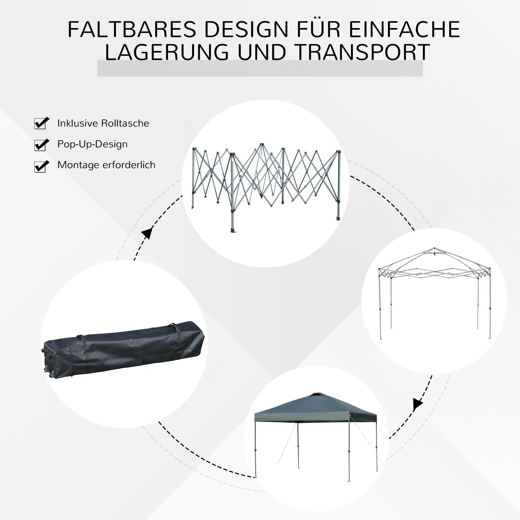 Gazebo Outsunny 3x3 m impermeabile e pieghevole