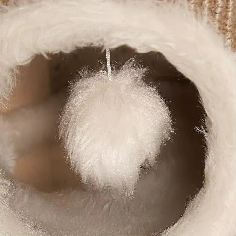PurrPalast – Kratzbaum mit Spielball für aktiven Katzen-Spa