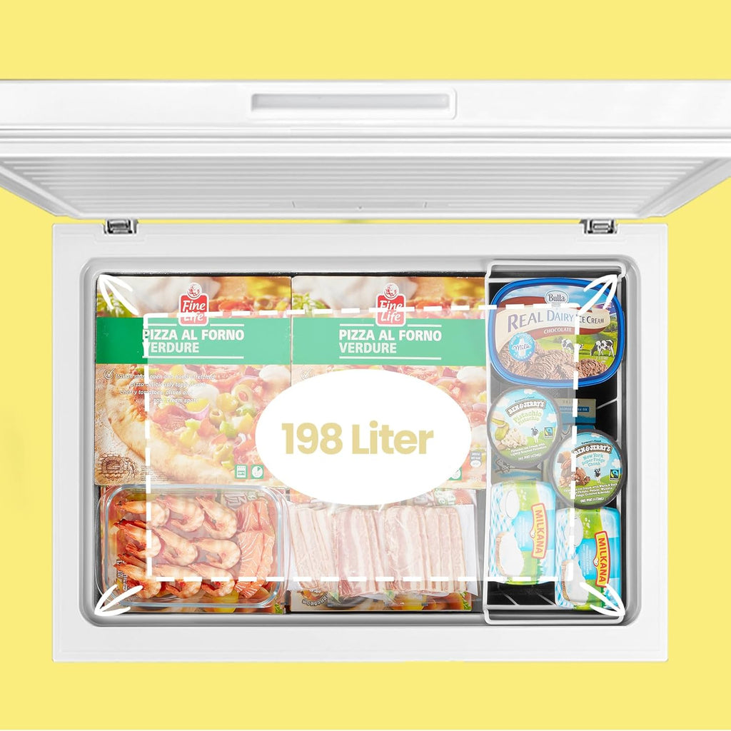 Comfee RCC100WH2(E) Congelatore a Pozzo/169 kWh/anno/85cm di altezza/99L/38dB/Bassa rumorosità/Tubo a D ad alta efficienza/Adatto a diversi scenari d'uso/Termostato regolabile/Bianco