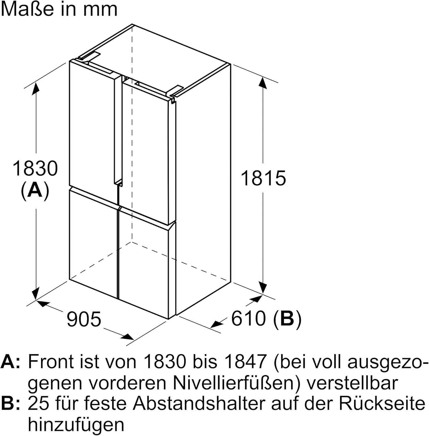 Frigorifero Multic дверный SIEMENS KF96NVPEA iQ300, 183 x 91 cm, 405 L di refrigerazione e 200 L di congelamento, hyperFresh per una freschezza più duratura, noFrost per non sbrinare mai più, superCooling per un raffreddamento più rapido