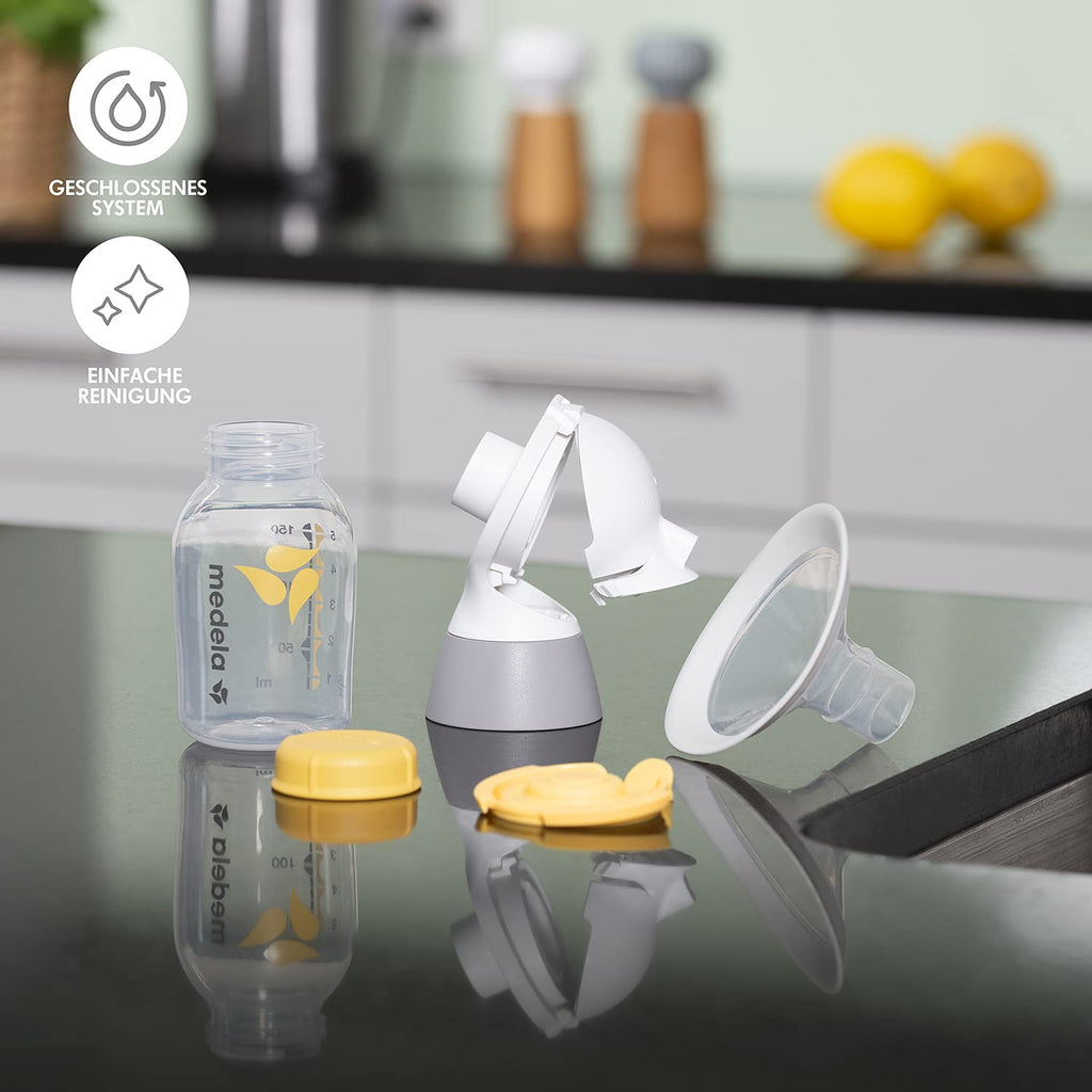 Medela Swing Maxi Tiralatte Elettrico Doppio a Mani Libere – Design Semplice e Intuitivo per l'Uso in Movimento – Connettibile all'App Medela Family
