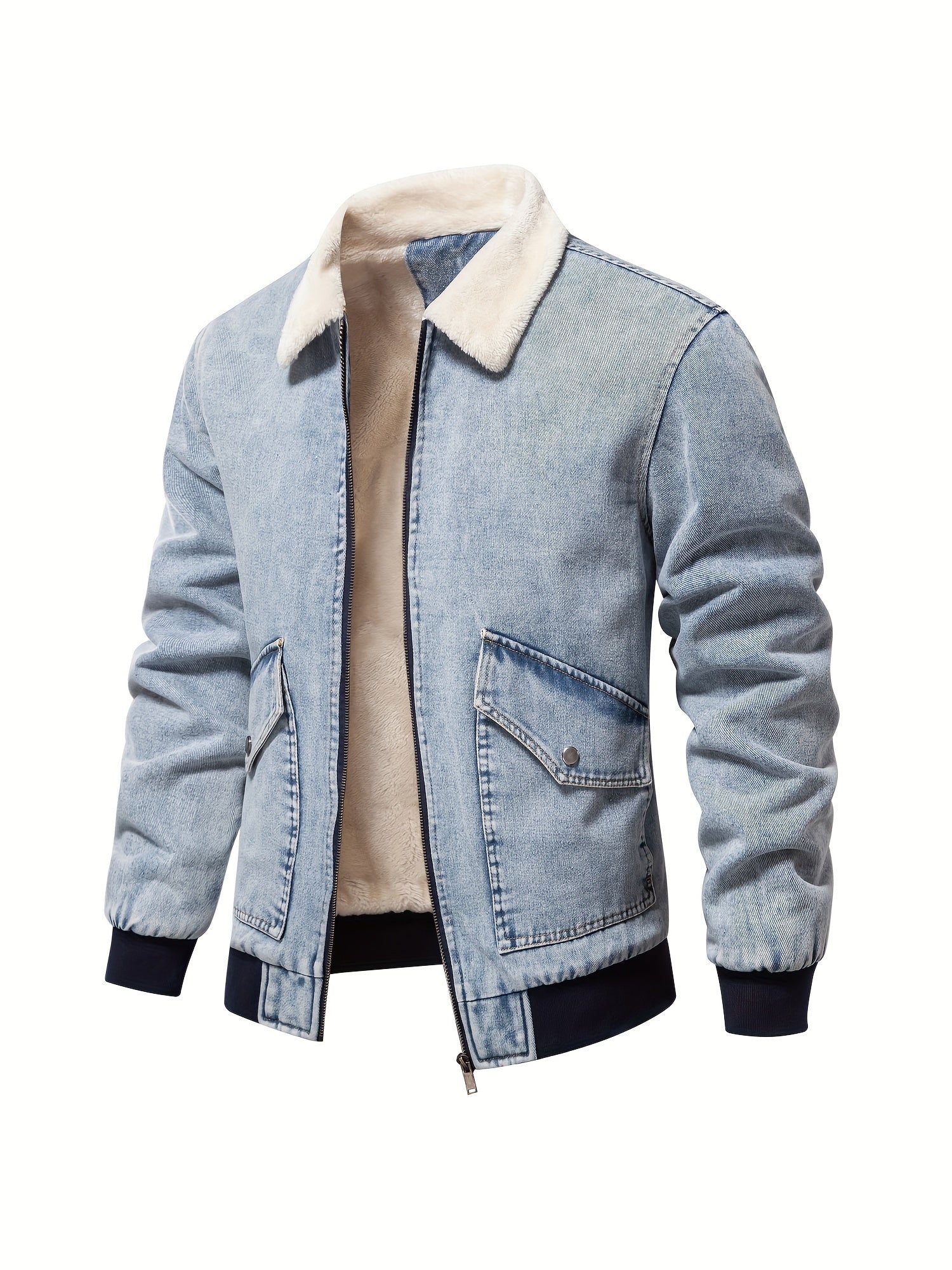 Lucas - Giacca in denim-pile da uomo