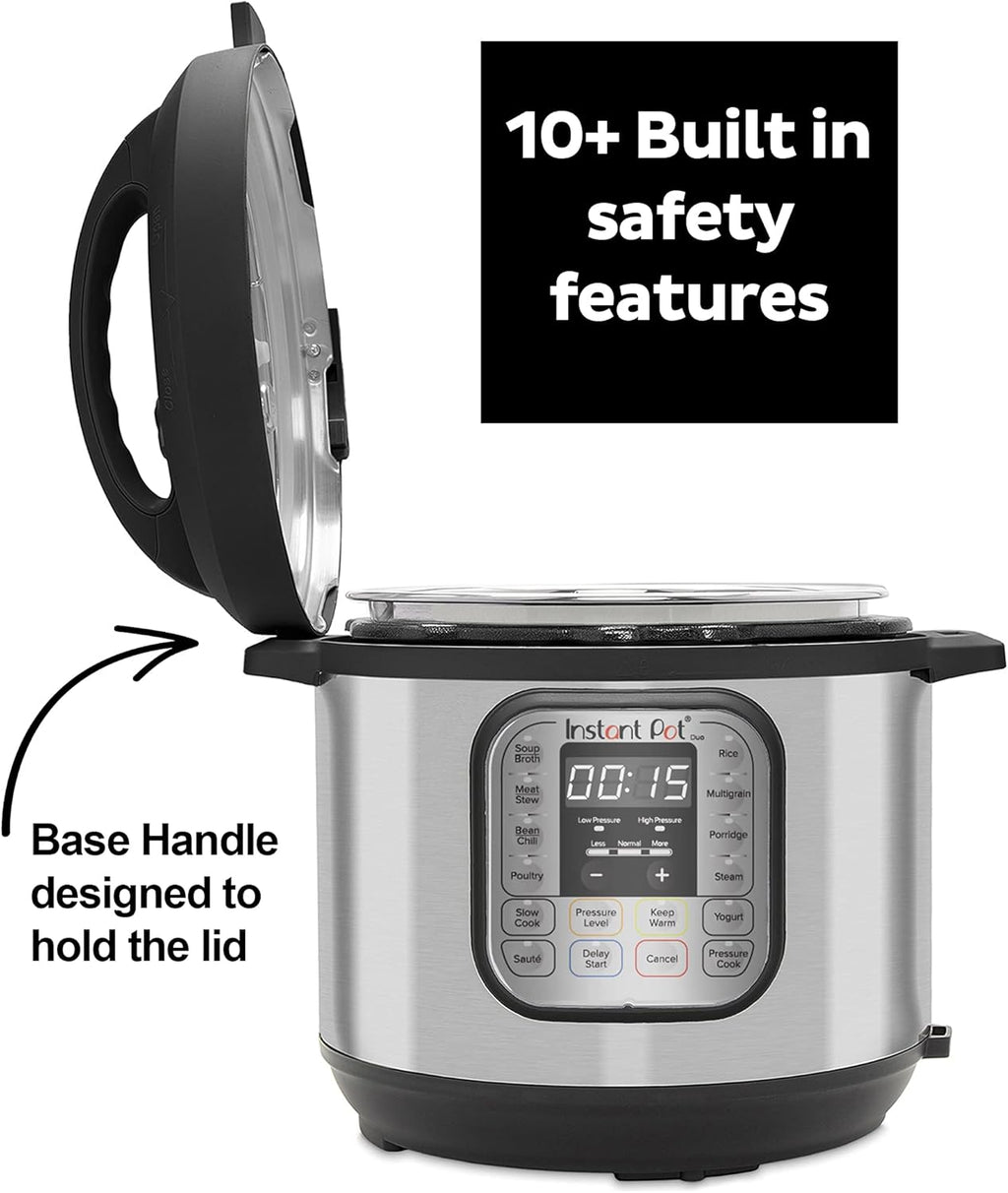 Instant Pot Pro 10-in-1-Elektro-Multikocher 1200 W, 5,7 L – Schnellkochtopf, Schongarer, Reiskocher, Dampfgarer, Sautierpfanne, Sterilisator, Joghurtbereiter, Sous Vide Gert – Schwarzer Edelstahl