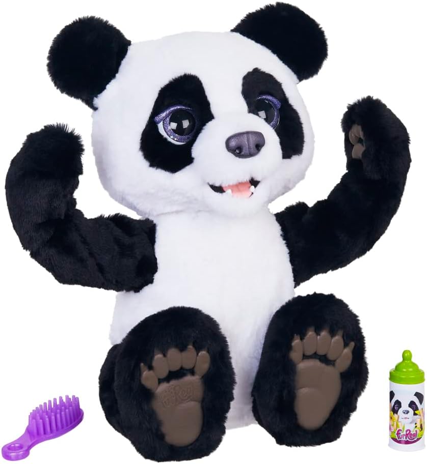 Hasbro FurReal Friends E85935S0 FurReal Plum, my cuddly panda, interactive plush toy, from 4 years
