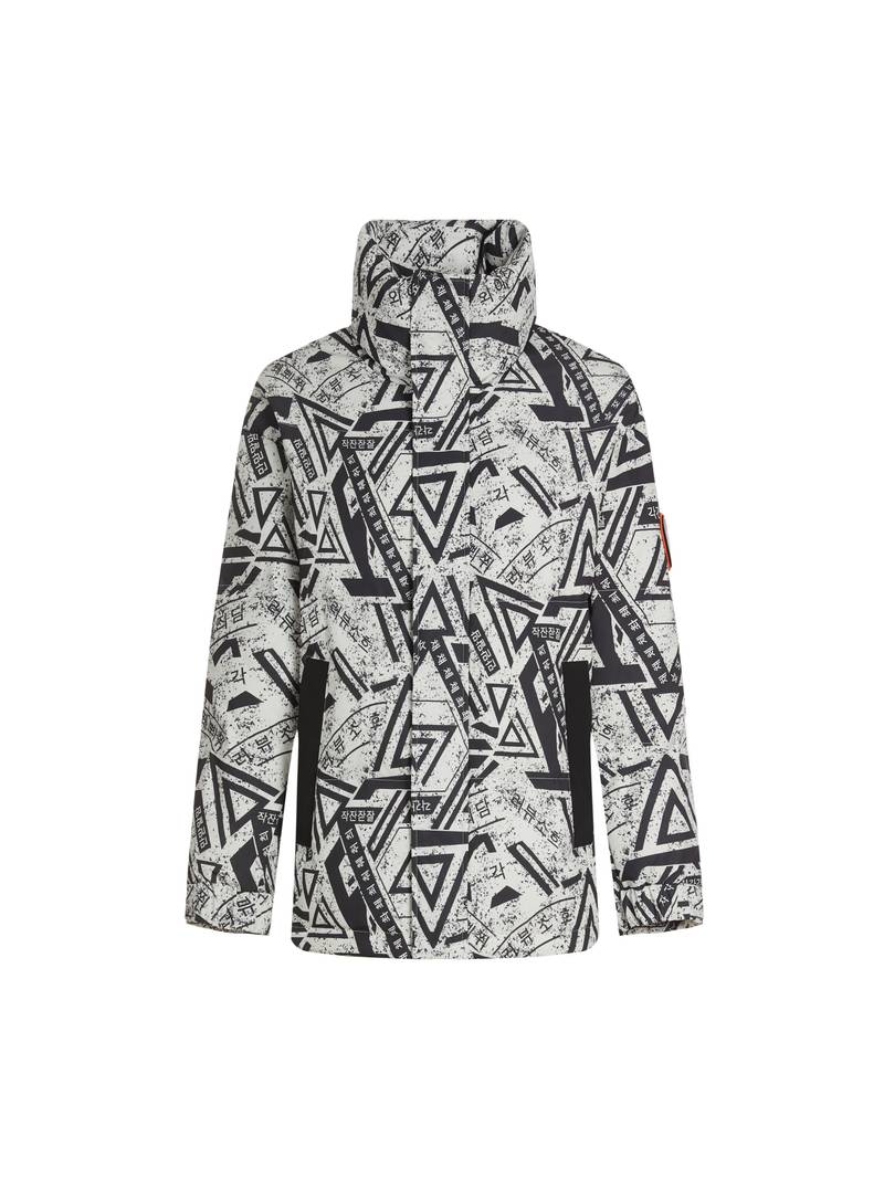 Giacca con cappuccio geometrica da uomo