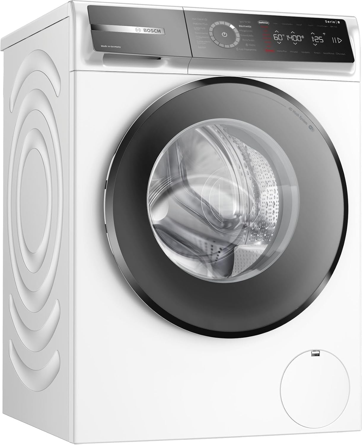 BOSCH WAN28127 Lavatrice Serie 4, a carica frontale, capacità 8 kg, 1400 giri/min, Iron Assist, Active Water Plus, EcoSilence Drive, Speed Perfect, bianco, 60 cm