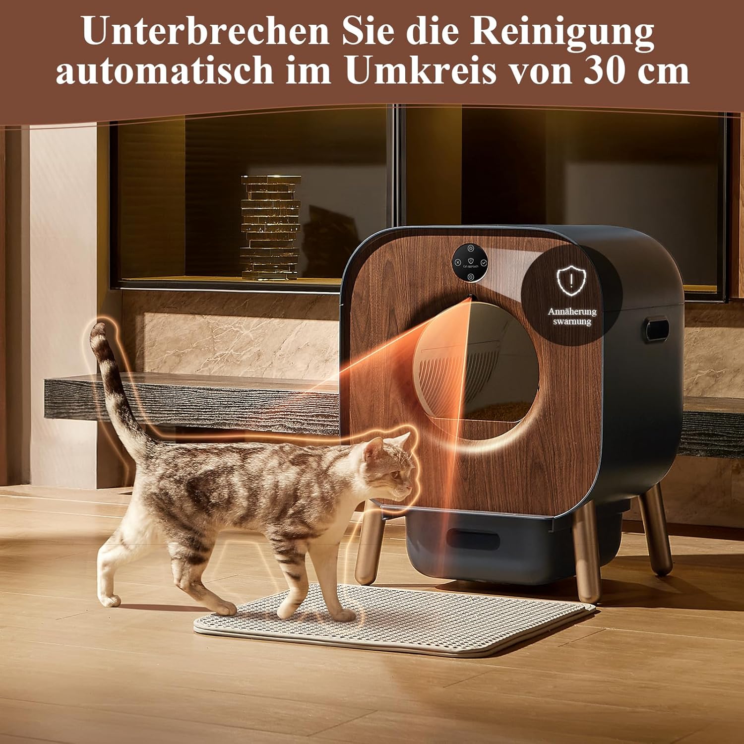 PAWBBY P1 Ultra Lettiera Automatica per Gatti, Auto-Pulente, Certificazione TÜV, Design Anti-Pizzicamento/Deodorante Botanico, Controllo tramite App, Extra Grande per Gatti Multipli