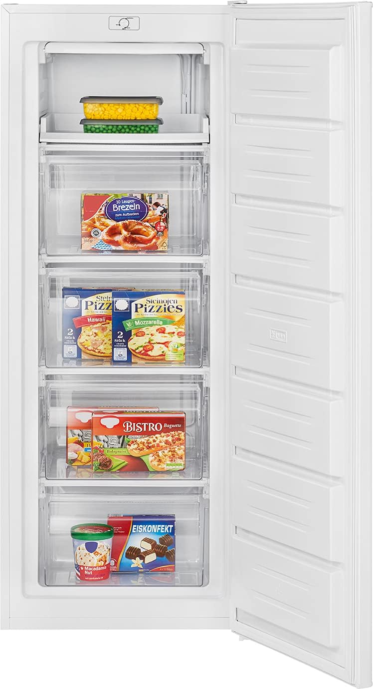 Bomann® Congelatore Verticale | Congelatore | Freezer | Capacità netta 168 litri | Porta reversibile | Scomparto congelatore 4 stelle | GS 7340 inox