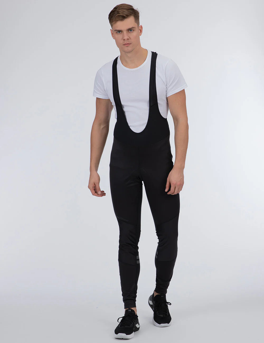 Pantalone Invernale da Ciclismo Lungo con Bretelle da Uomo Pro Line II Nero-Neon