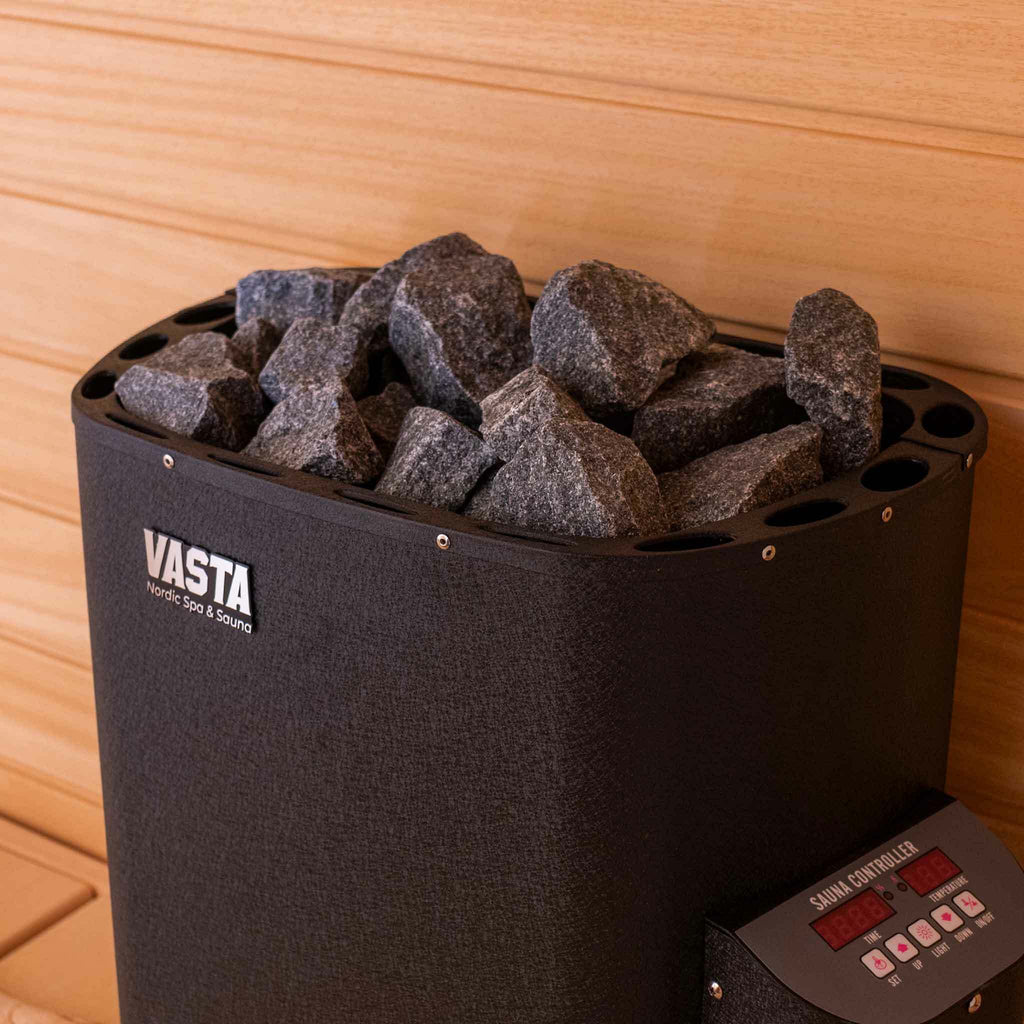 Vasta Stufa elettrica per sauna Blaze 6kw, controllo fisso, nero