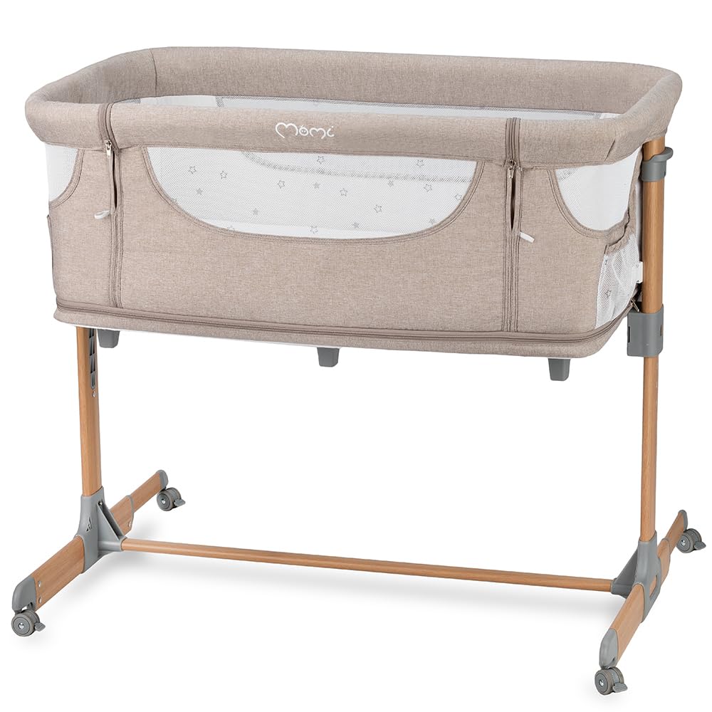 Momi SMART Bed Lettino fianco letto 4-in-1, fino a 15 kg, con materasso, regolabile in altezza