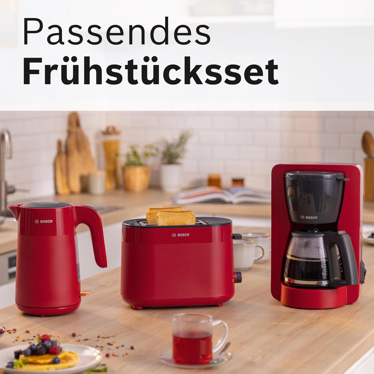 Bosch Filterkaffeemaschine MyMoment TKA3M134, Thermokanne 1 L, für 8-12 Tassen, Tropfstopp, schwenkbarer Filtertrger, Entkalkungsprogramm, abnehmbarer Wassertank, 1200 Watt, Schwarz matt