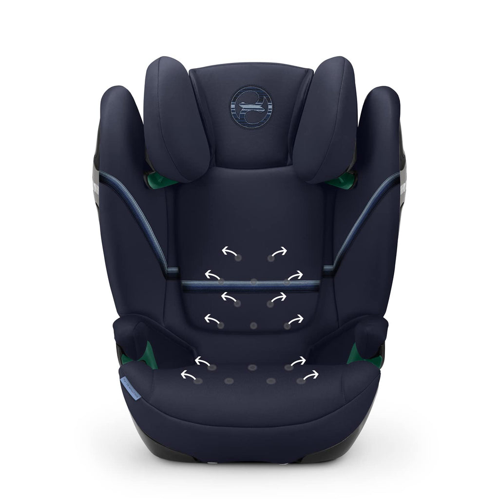 CYBEX Gold Seggiolino auto Solution S2 i-Fix, Per auto con e senza ISOFIX, 100-150 cm, Da 3 a 12 anni circa (15-50 kg), Lava Grey