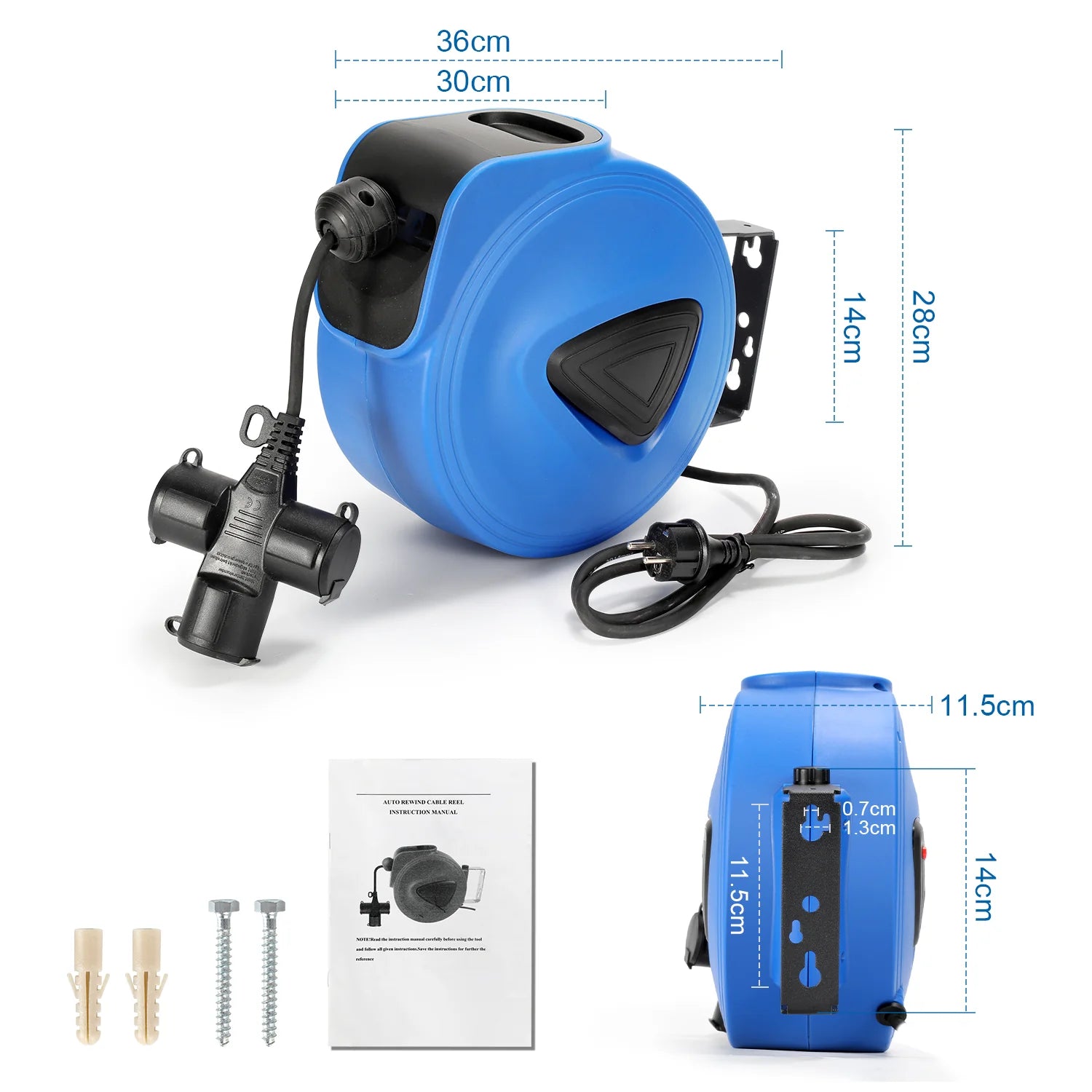 Sonnewelt Avvolgicavo Automatico 20m Una Spina/Con tre spine