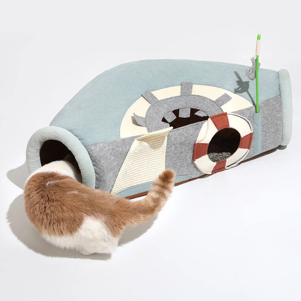 KatzenSpa-Tunnelbett – Platzsparendes Spiel- und Schlafparadies für Katzen