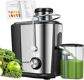 Juilist Entsafter Gemüse und Obst, 600W Juicer mit Groer Einfüllschacht (65 mm), 2 Geschwindigkeitsstufen, Anti-Tropf-System & Anti-Rutsch-Füe, Leicht zu bedienen und zu reinigen