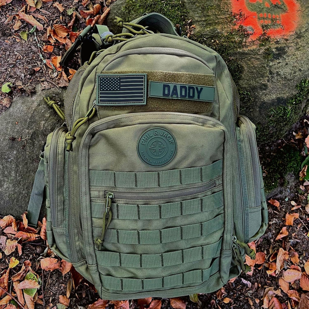 Phil & Jack Zaino militare tattico per papà con fasciatoio, borsa fasciatoio per neonati per uomini e donne