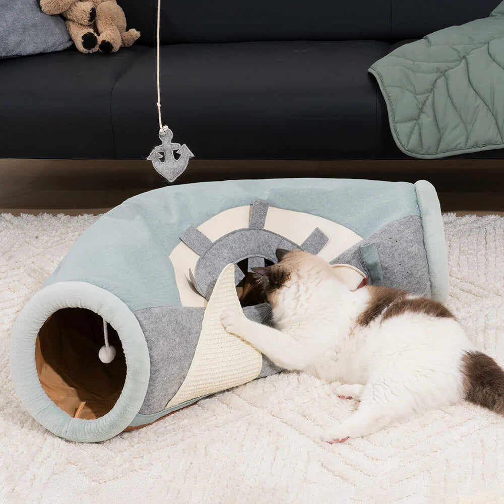 KatzenSpa-Tunnelbett – Platzsparendes Spiel- und Schlafparadies für Katzen