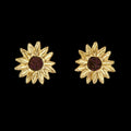 Orecchini a perno con girasole - Delicati