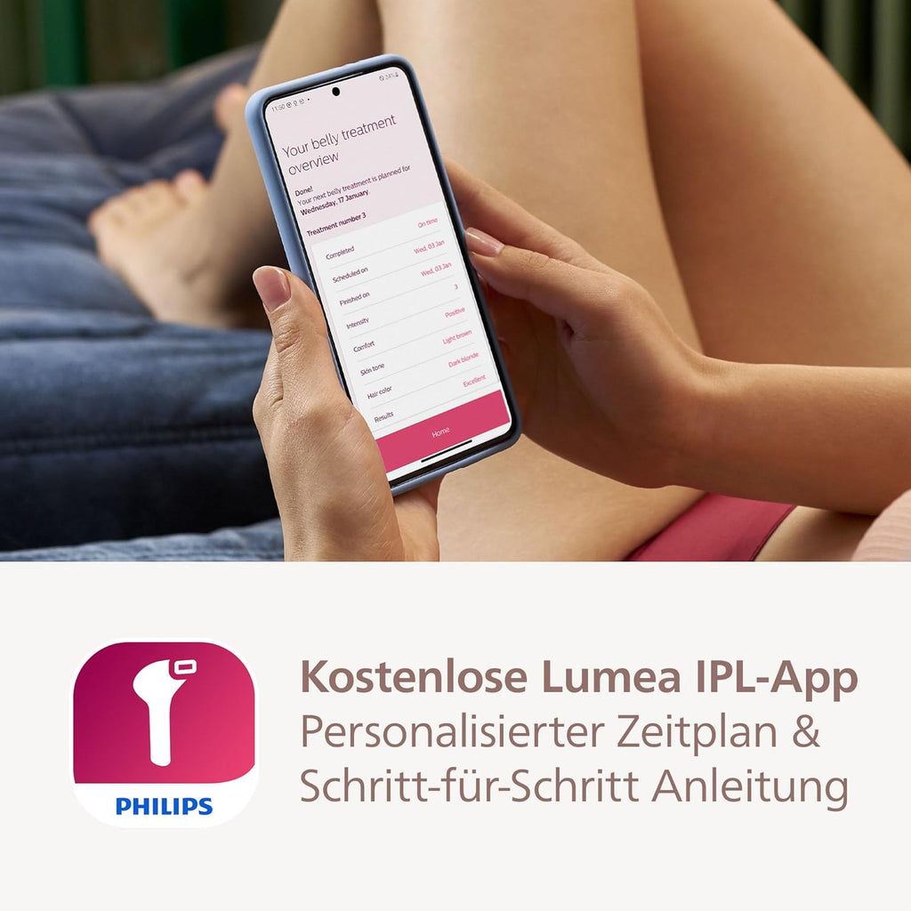 Philips Lumea Serie 8000, dispositivo per la depilazione a luce pulsata (IPL), alternativa alla depilazione laser, tecnologia SenseIQ, 4 accessori per corpo, viso, zona bikini e ascelle, modello BRI948/00