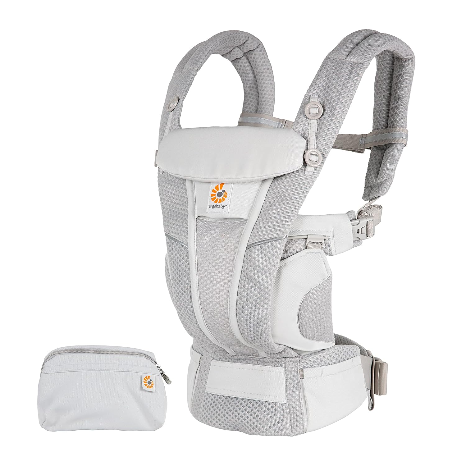 Ergobaby Omni Breeze Marsupio per Neonati dalla Nascita fino a 20 kg, Morbido Mesh SoftFlex a 4 Posizioni, Ergonomico, Porta Bebè, Natural Beige