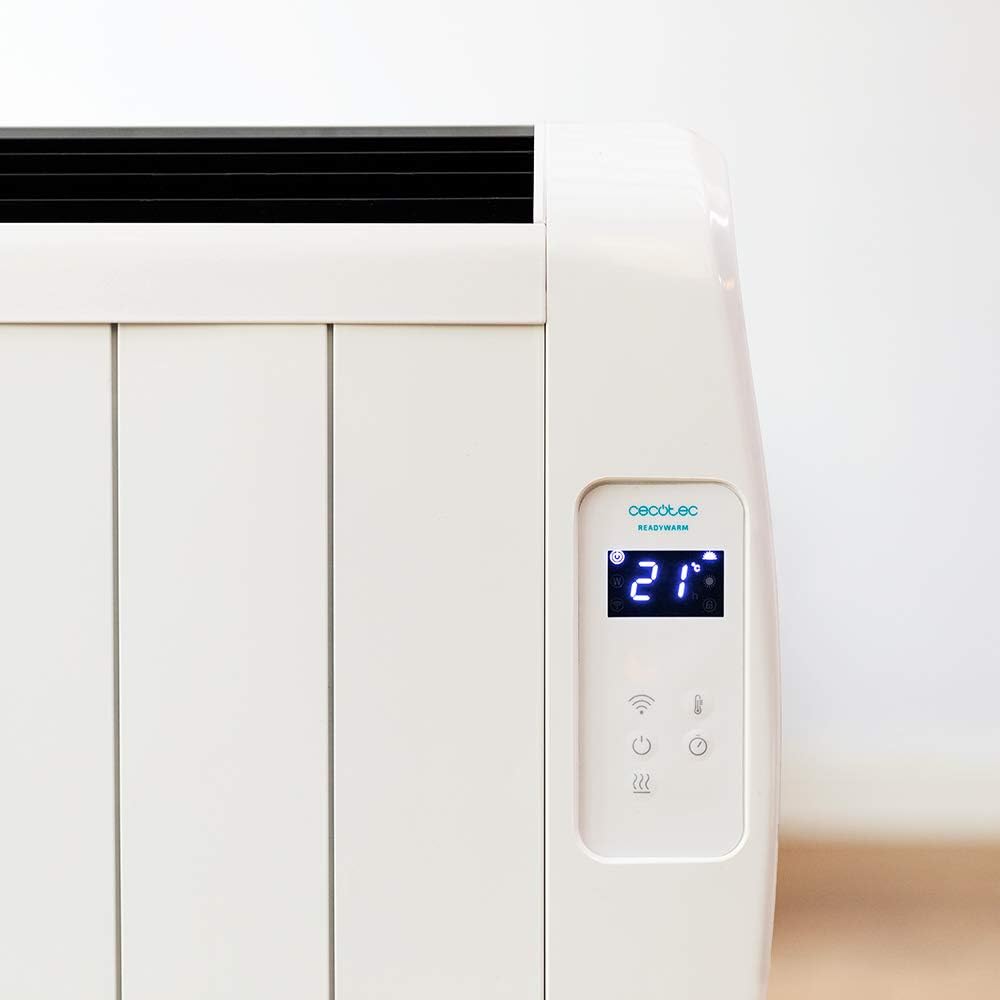 Cecotec Radiatore ad olio con telecomando ReadyWarm 2500 Thermal. 1800 W, 12 elementi in alluminio, display LCD, 3 modalità di riscaldamento, timer, design sottile, protezione contro il surriscaldamento Overprotect System