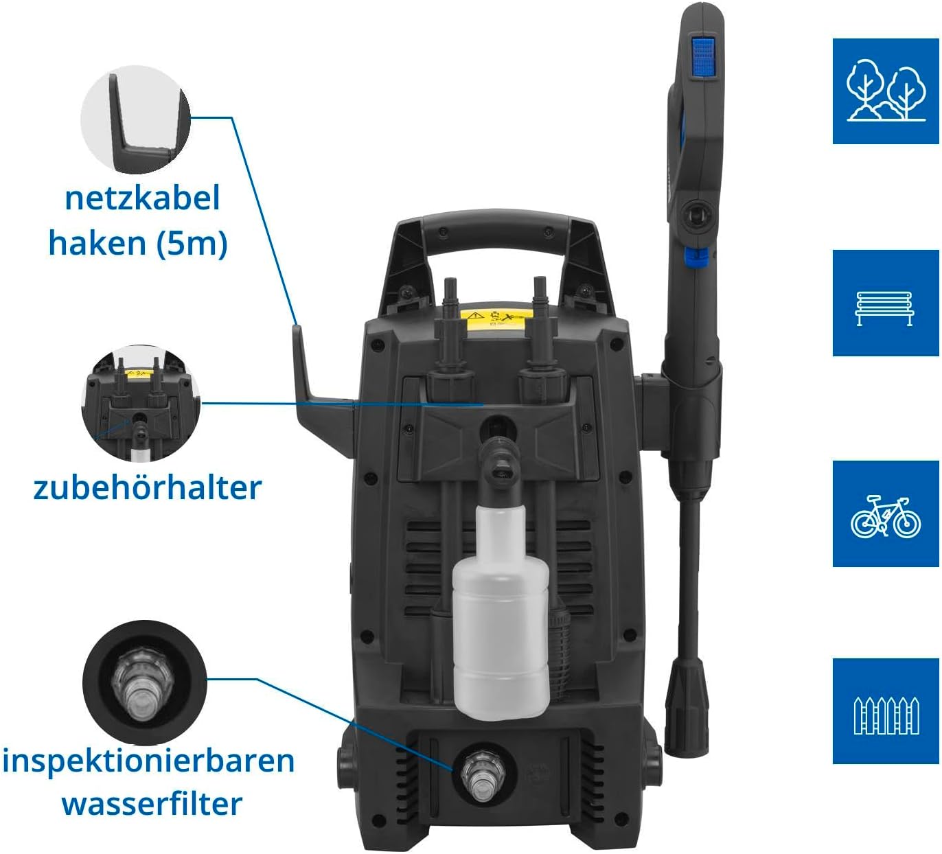 Idropulitrice AR Blue Clean e-4 TWINFLOW con sistema Dualtech (2500 W, 150 bar, 810 l/h)