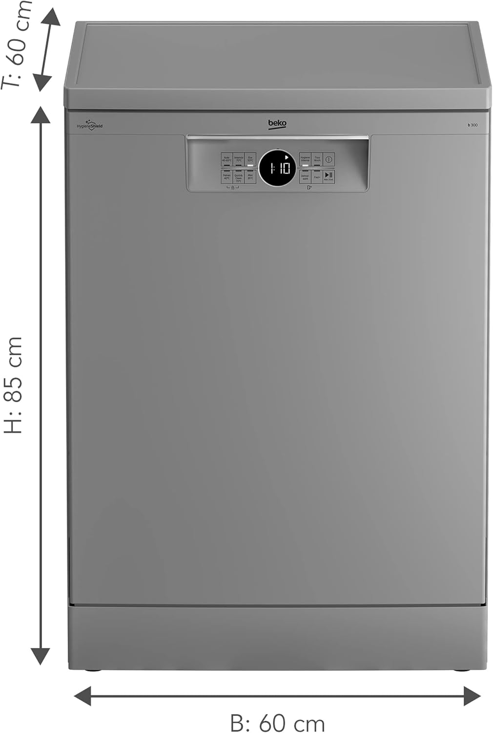 Beko BDFN26420W b300 Lavastoviglie a libera installazione, integrabile, 14 coperti, Motore ProSmart Inverter, TrayWash, HygieneIntense, 6 programmi, WaterSafe+, Bianco