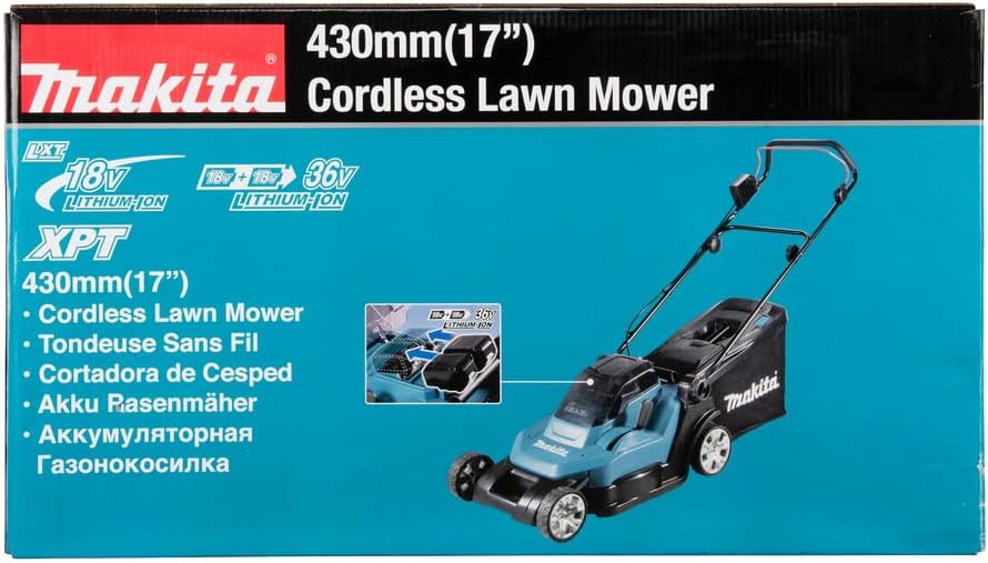 Makita DLM432Z Tosaerba a batteria 2x18 V (senza batteria, senza caricabatterie)