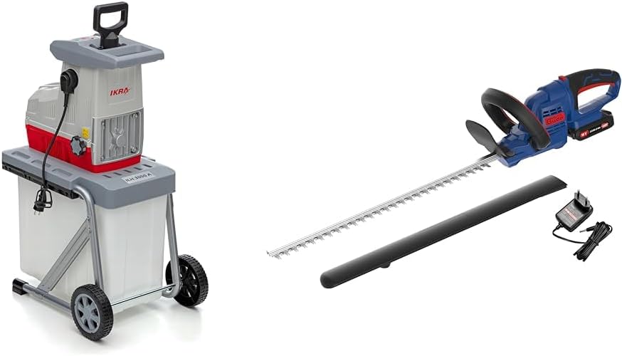 IKRA 81002880 Biocippatrice elettrica a rulli ILH 3000 A, silenziosa, robusta, a bassa manutenzione, potente 3.000 Watt, diametro rami fino a 44 mm, 230 V