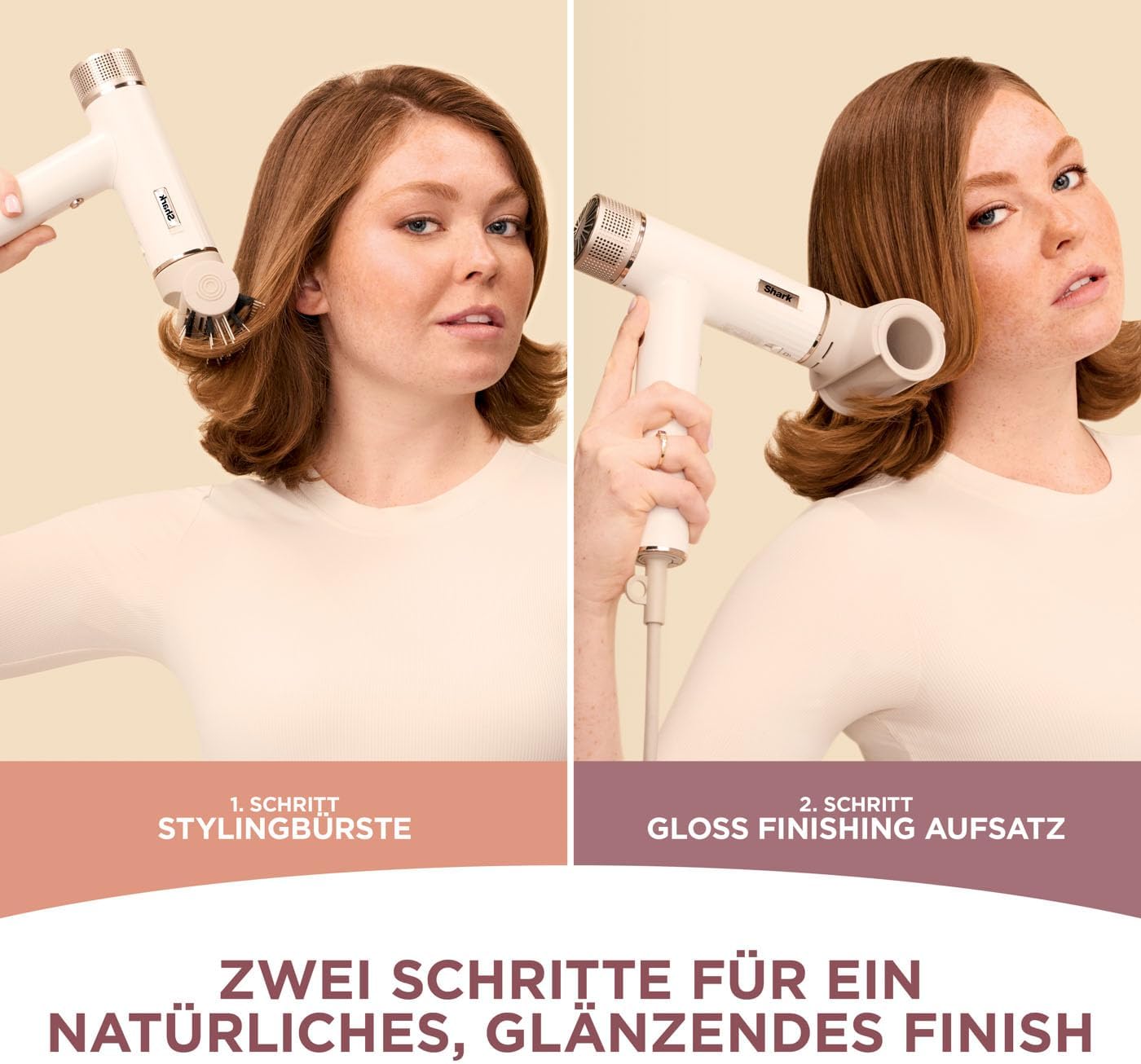 Shark SpeedStyle Haartrockner & RapidGloss Finisher mit Aufbewahrungstasche, 5 Styler, Für Alle Haartypen, Schnelltrocknend, Glättet Fliegende Haare, Keine Hitzeschäden, Ionisch, Seide, HD352EU