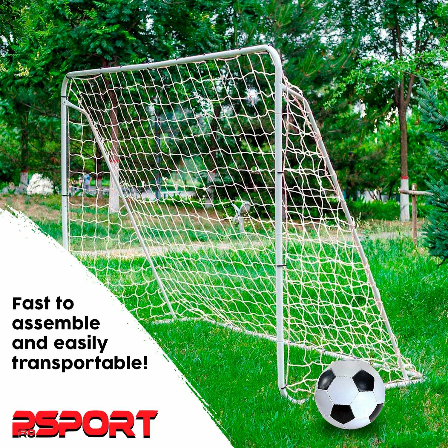Prosport 2x Porta da calcio ufficiale 366 x 183 cm