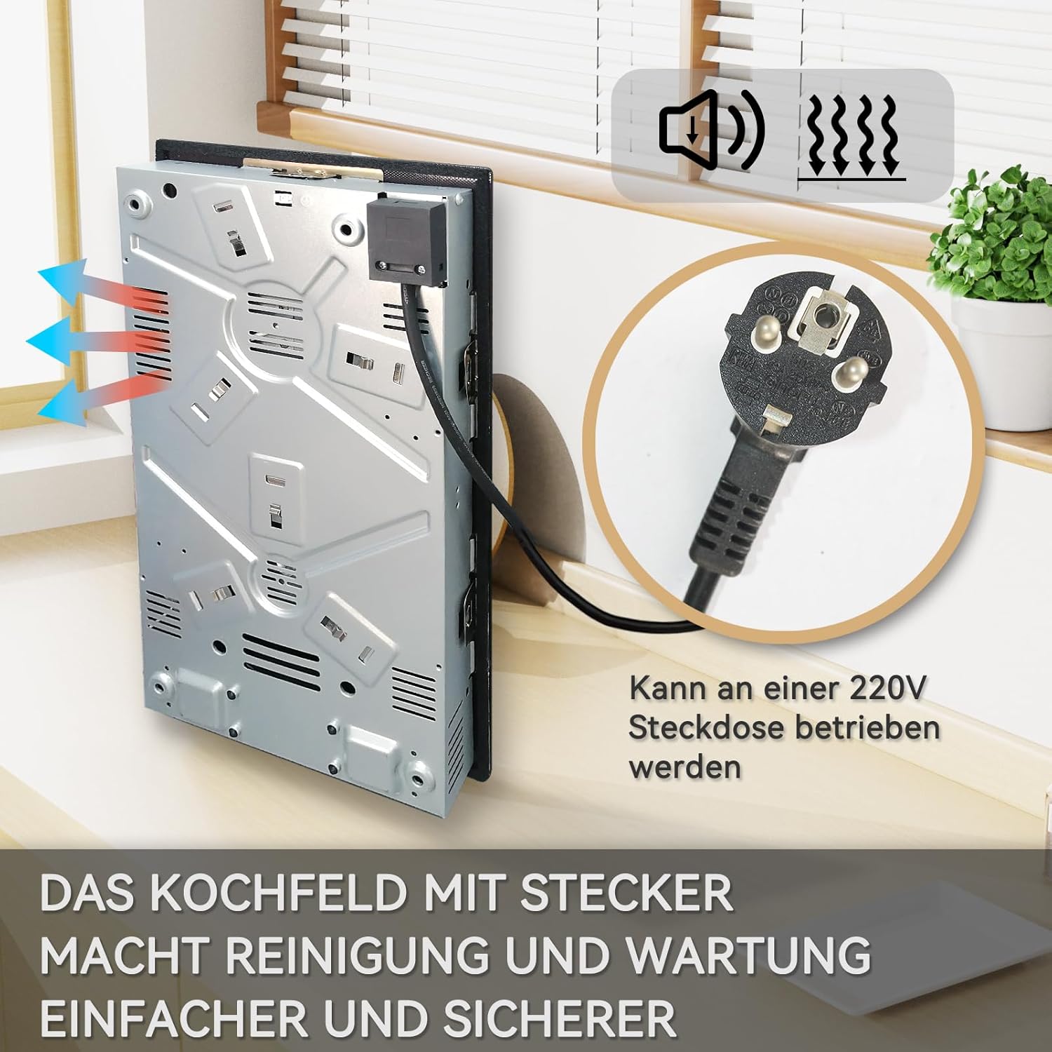 Hermitlux Domino Glaskeramikkochfeld,Eingebaut 29 cm schwarz Glaskeramik elektrisches Kochfeld,9 Leistungsstufen,Sensor-Touch-Steuerung, Kindersicherung, 1-99 Minuten-Timer,Geeignet für Alle Tpfe
